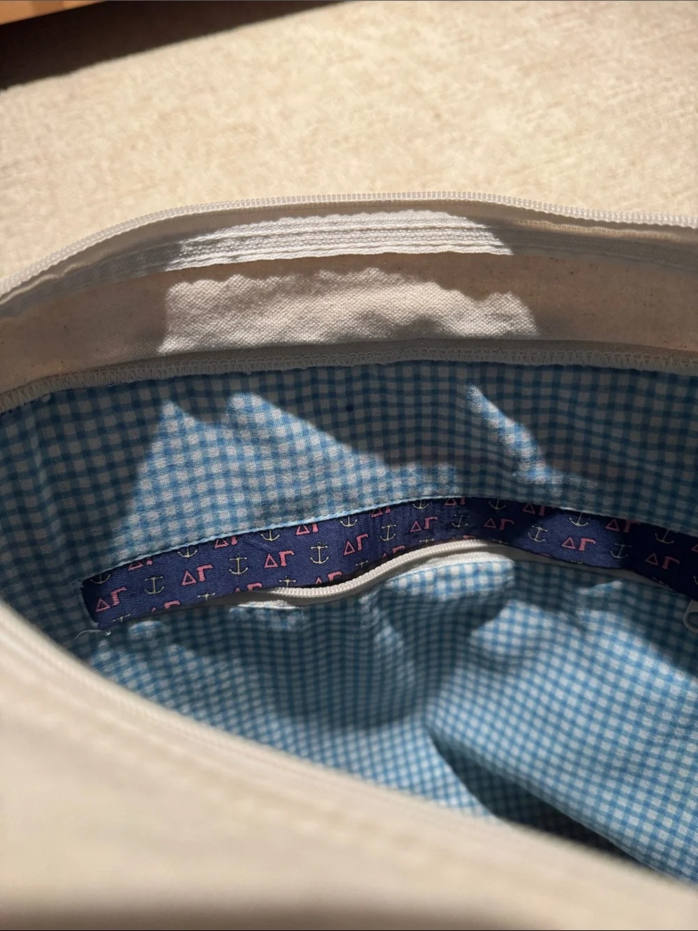 Vineyard Vines custom Delta Gamma tote bag